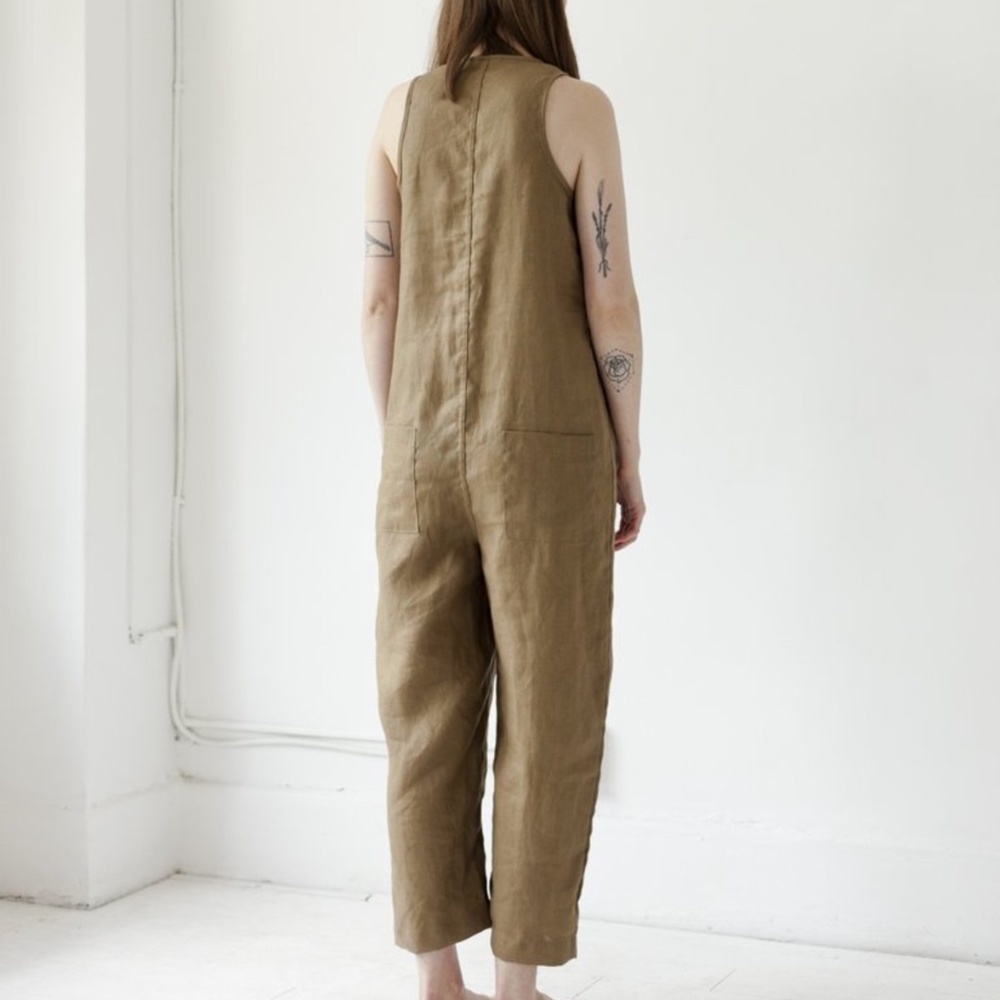 NWT Beaton Linen Pocket Jumpsuit in black XS - Picture 2 of 6